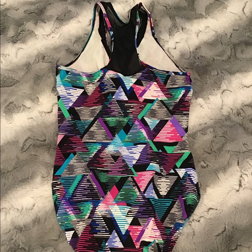Cleo Mesh Insert Racerback One Piece Swimsuit 8 - Picture 3 of 6